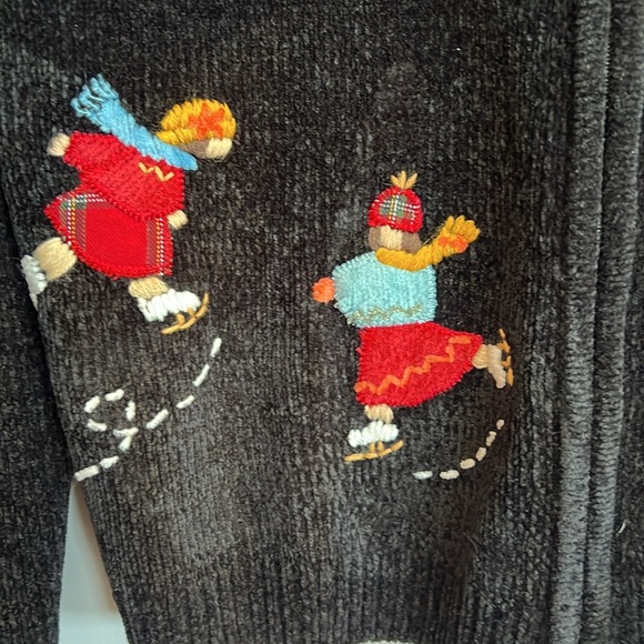 Vintage Alfred Dunner Zip Front Chenille Cardigan - Picture 5 of 7